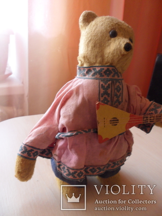 Старинный заводной плюшевый медведь, фото №10