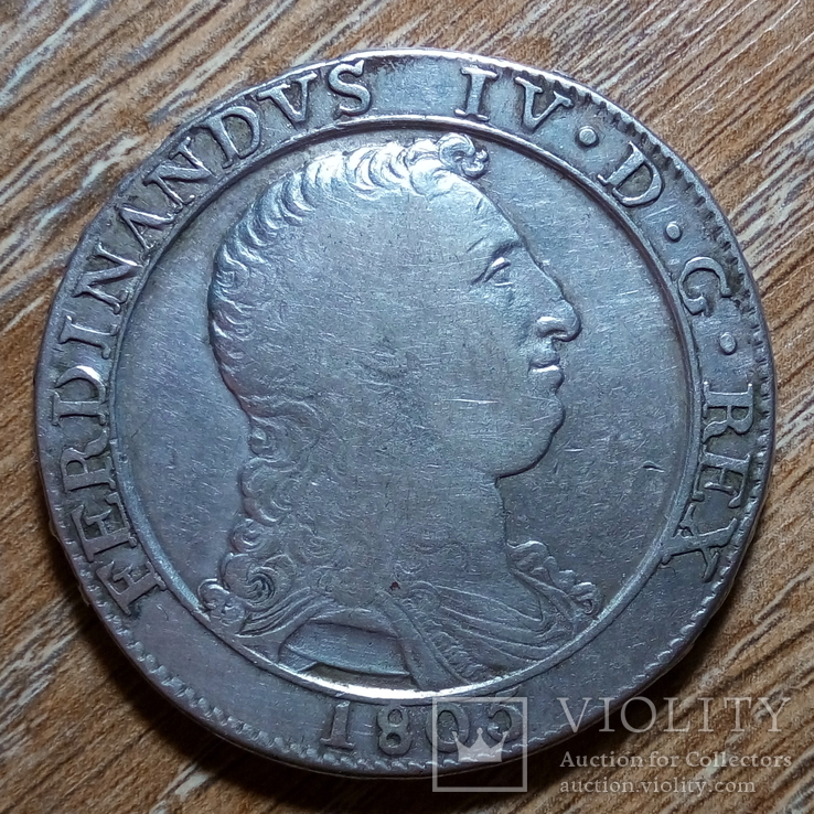 Неаполитанское королевство 120 гран 1805г., фото №2