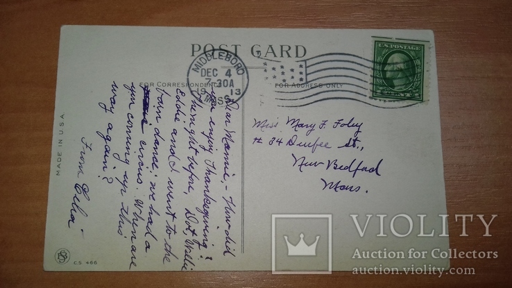 Открытка США. 1913 г. Дети с собакой, фото №3