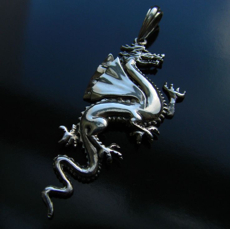 Кулон в виде Дракона, Игра престолов,  Дейенерис серебро 925, фото №2