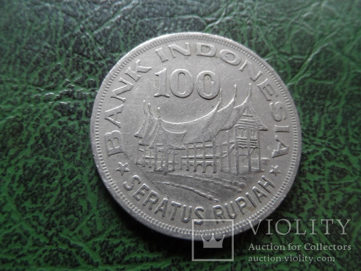 100 рупий  1978  Индонезия      ($1.7.8)~, фото №2