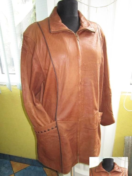 Женская стильная  кожаная куртка. Германия. Лот 495, фото №2