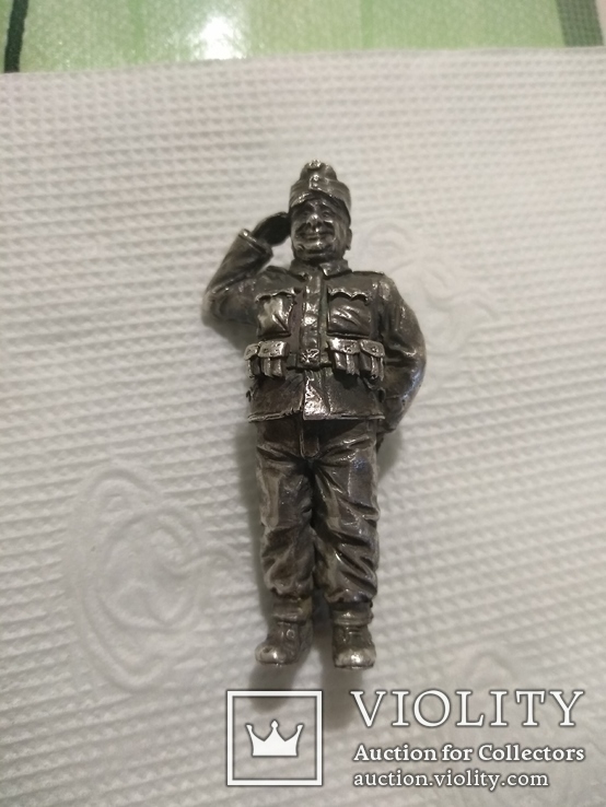 Солдат Швейк миниатюра Серебро 925