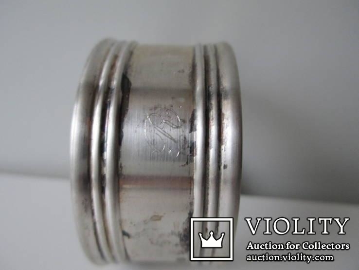 Серебро кольцо для салфеток. Италия. вес-25 гр. с инициалами., фото №5
