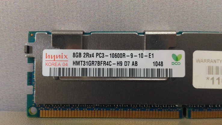 Оперативная память для сервера Hynix DDR3 8GB ECC Reg, фото №5