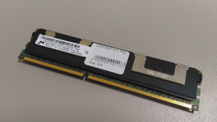 Оперативная память для сервера Micron DDR3 8GB ECC Reg, фото №6