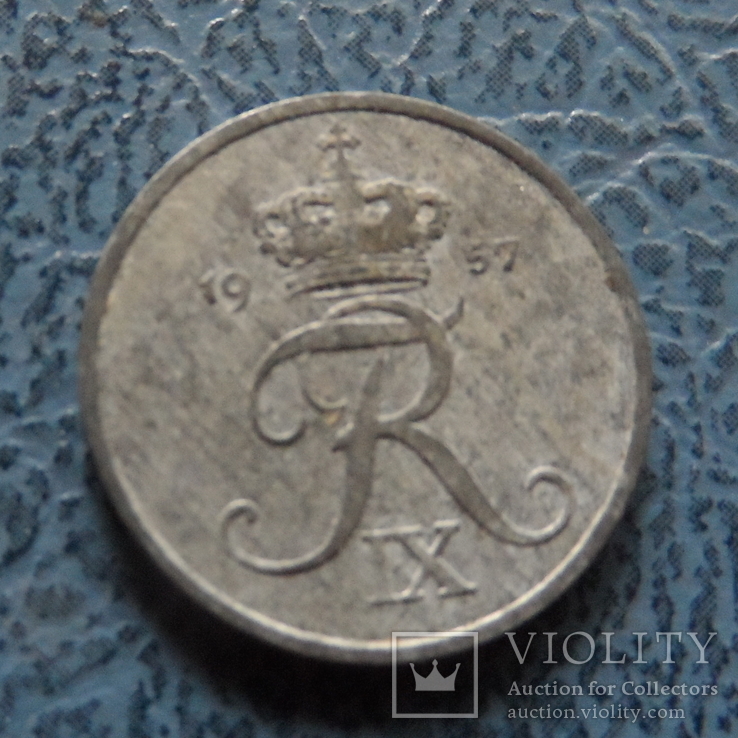 1  эре 1957   Дания  цинк  ($2.1.15) ~