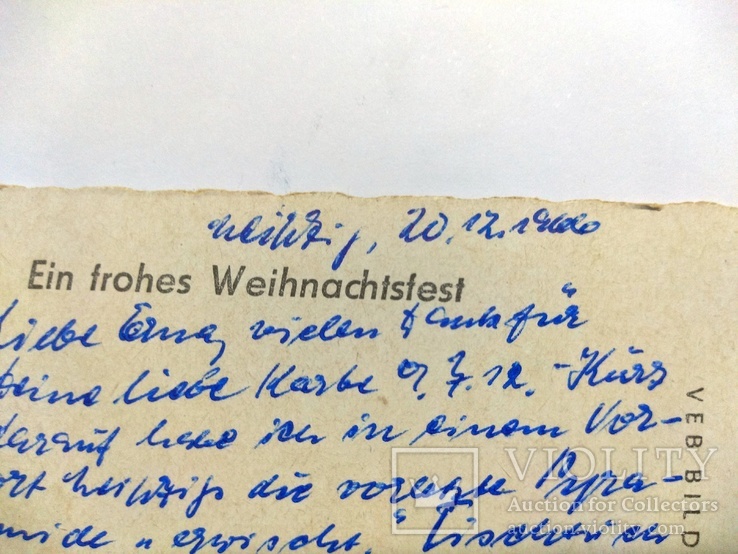 Германия,рождественная поздравительная открытка,1966, фото №4