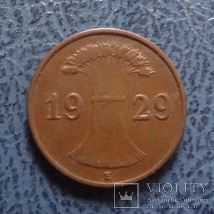1 пфенниг 1929 Е  Германия    ($2.2.14)~, фото №2
