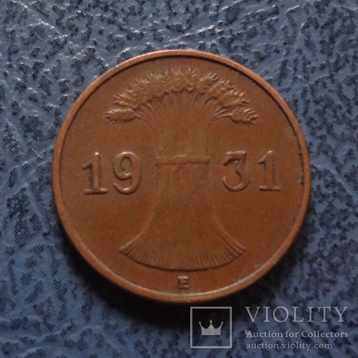 1 пфенниг 1931 E   Германия    ($2.2.26)~, фото №2