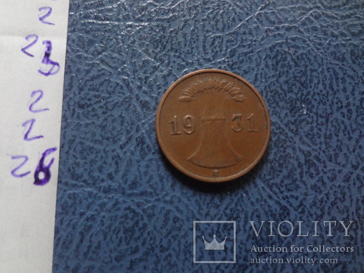 1 пфенниг 1931 E   Германия    ($2.2.26)~, фото №4