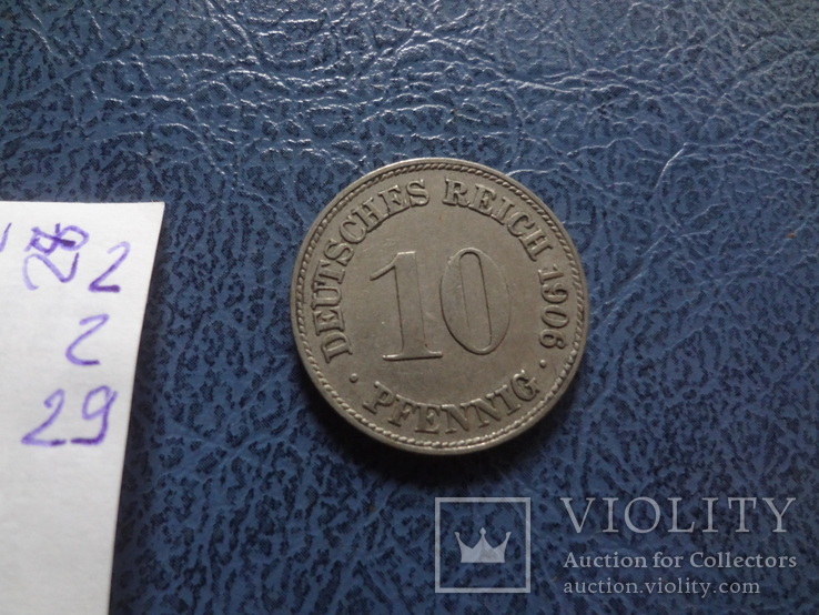 10 пфеннигов  1906  D   Германия    ($2.2.29)~, фото №4