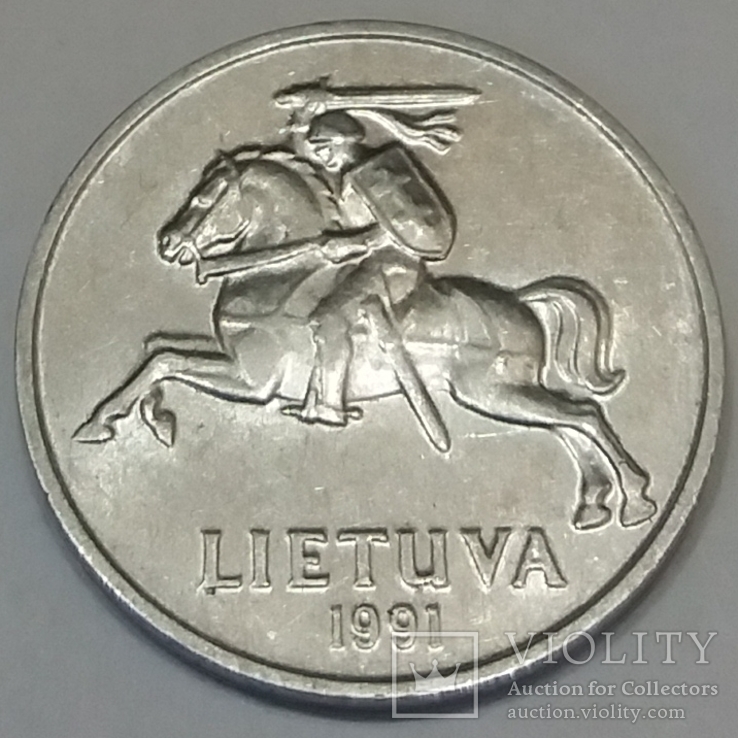 Литва 2 центи, 1991, фото №3