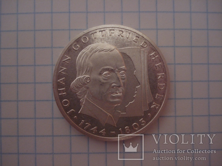 ФРГ 10 марок 1994 год серебро, фото №2