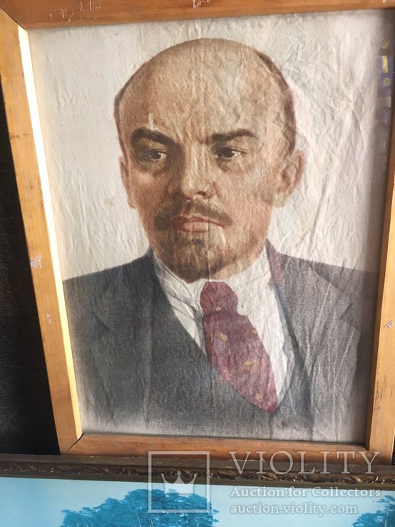 Портрет В.И. Ленина ( на тканині ), фото №4