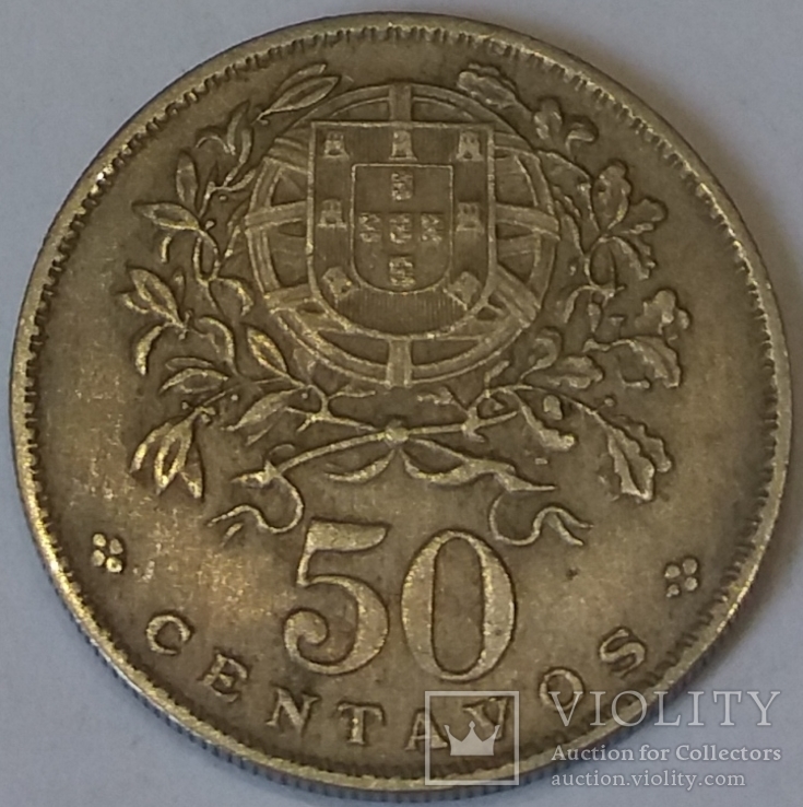 Португалія 50 сентаво, 1962, фото №3
