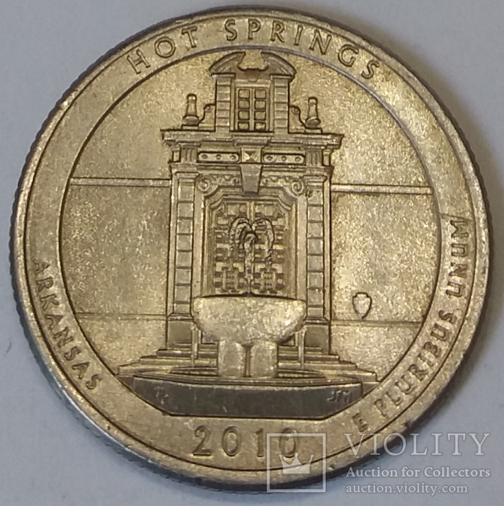США ¼ долара, 2010 Національний парк Хот-Спрінгс, photo number 2
