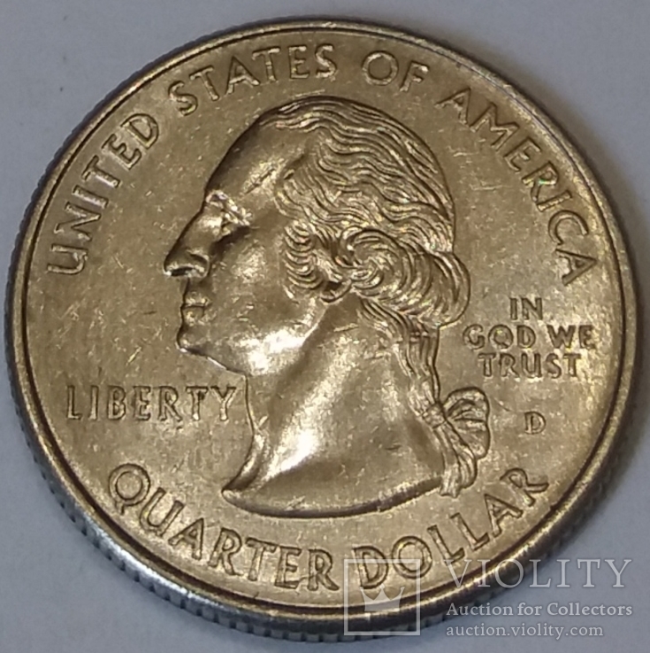 США ¼ долара, 1999 Квотер штату Коннектикут, фото №3