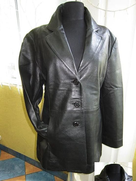 Женский классический кожаный пиджак PRINCE. Лот 479, фото №3