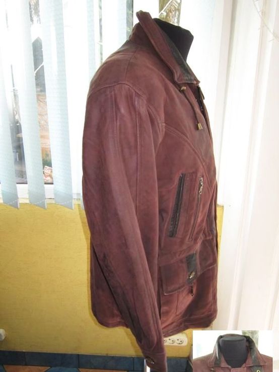 Кожаная мужская фирменная куртка  MORENA. Германия. Лот 484, фото №7