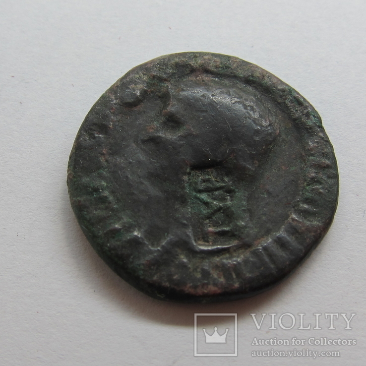 Римська монета з надчеканом Тіри, 27мм, 11гр