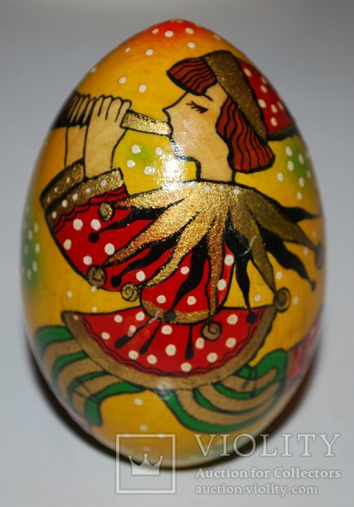Расписное яйцо, у.н. "Дударь", ручная работа, с поставкой - 7х5 см., numer zdjęcia 2