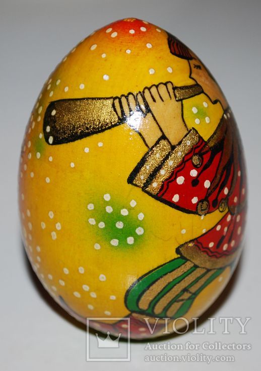 Расписное яйцо, у.н. "Дударь", ручная работа, с поставкой - 7х5 см., фото №3