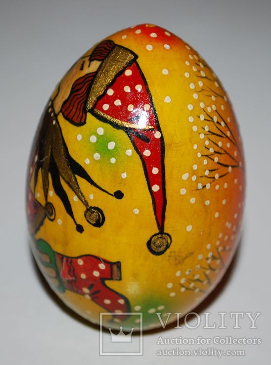 Расписное яйцо, у.н. "Дударь", ручная работа, с поставкой - 7х5 см., фото №6