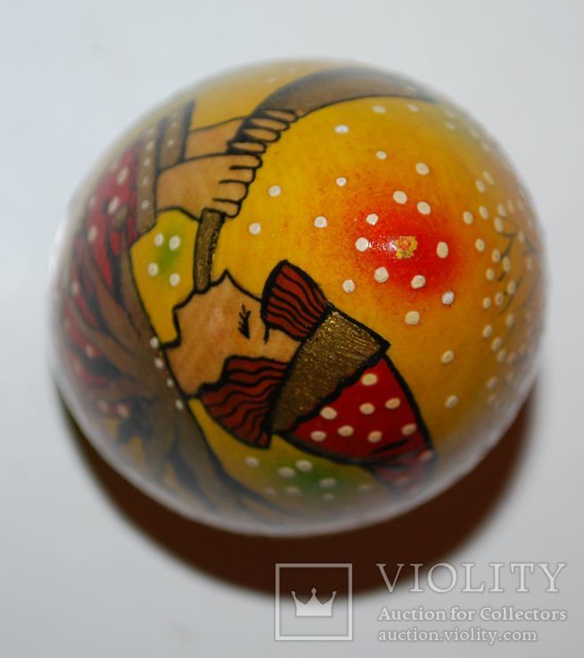 Расписное яйцо, у.н. "Дударь", ручная работа, с поставкой - 7х5 см., фото №7
