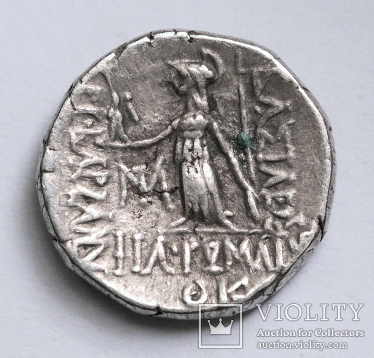 Каппадокійське царство, срібна драхма Аріобарзана I Філоромея, м.Євсебія, 67-66 до н.е., фото №4