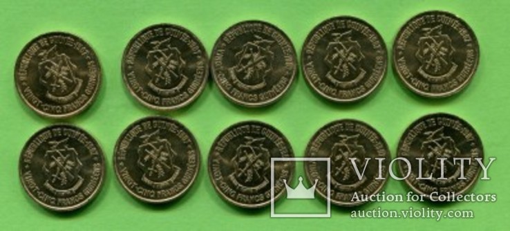 Гвинея 25 франков 1987 10 шт в лоте, фото №3
