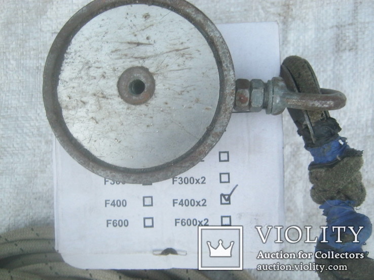 Поисковый магнит ф2- 400+шнур, фото №2