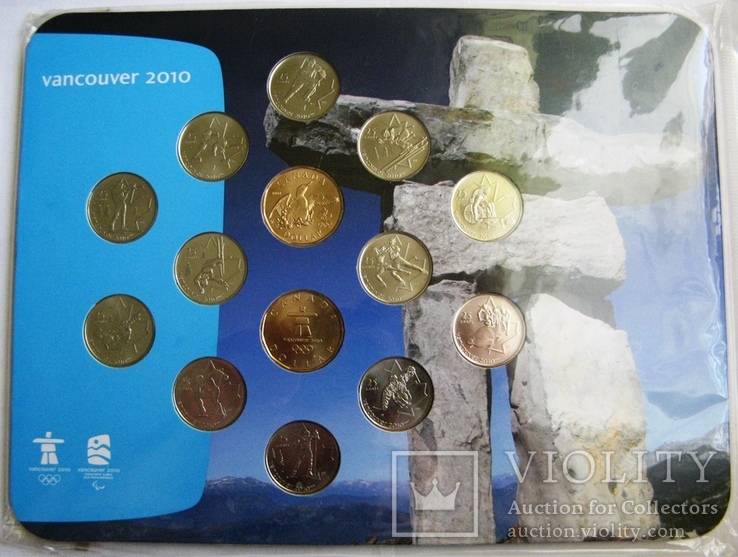 Канада, комплект монет *14 "XXI Олимпийские зимние игры в Ванкувере" 2010 г.