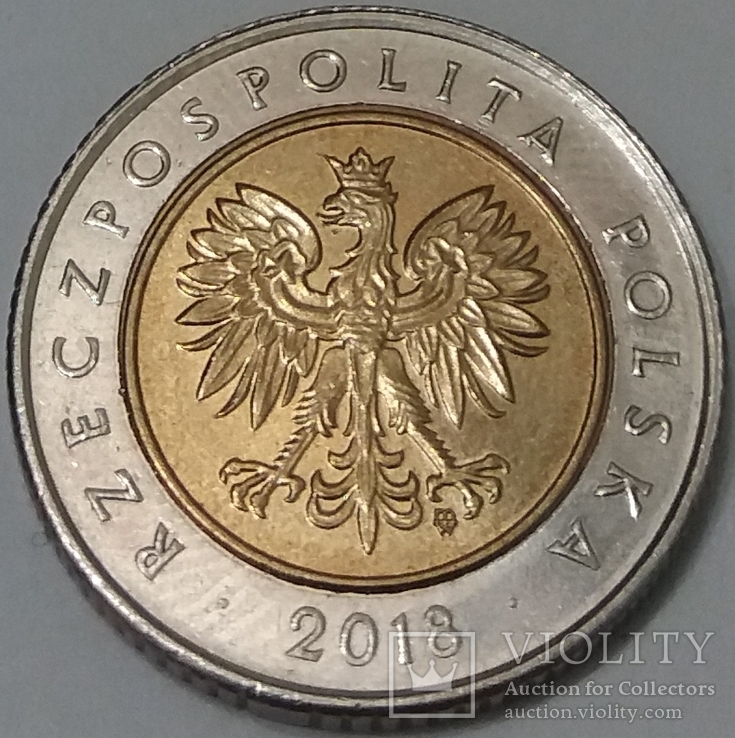 Польща 5 злотих, 2018 100 років незалежності, фото №3