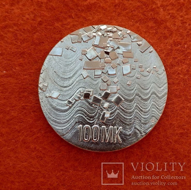 Финляндия 100 марок 1992 серебро Юбилей, фото №2