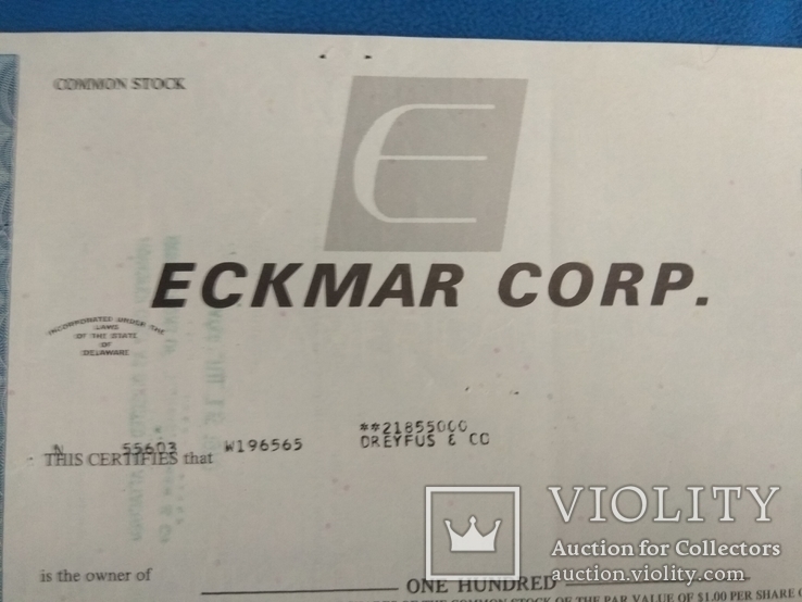 Акции Eckmar Corp., фото №3