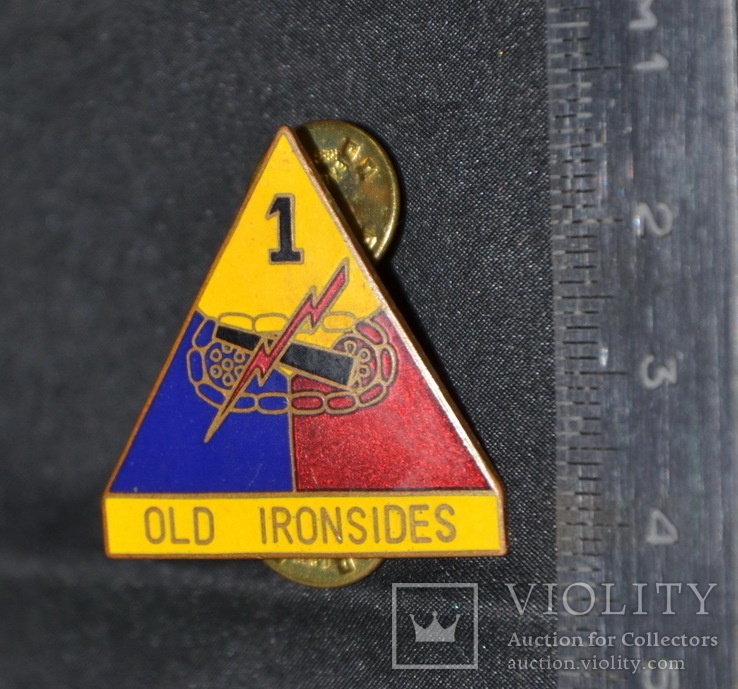 Знак 1-я Бронетанковая дивизия. США, фото №2