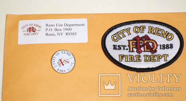 Шевроны нашивки пожарной команды RENO + значек