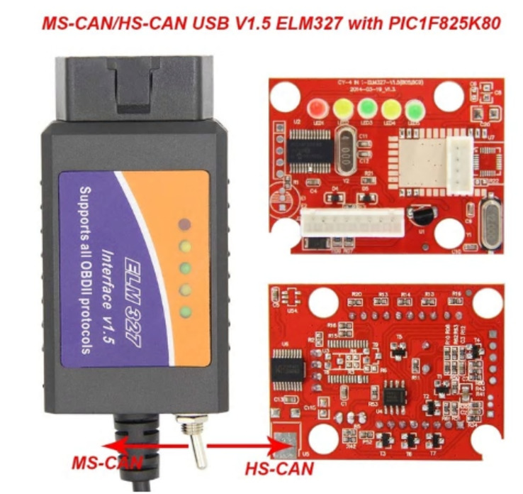 Автосканер ForScan ELM327 OBD2 USB  прошивка V1.5