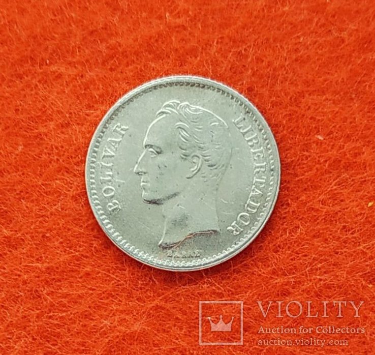 Венесуэла 25 центаво 1948 аАНЦ серебро, фото №3