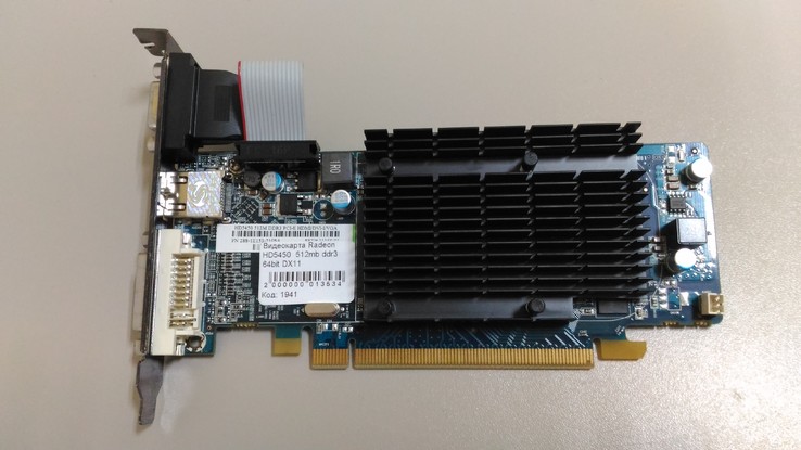 Видеокарта Radeon HD5450 512MB GDDR3 64bit (DVI, HDMI, VGA), фото №6