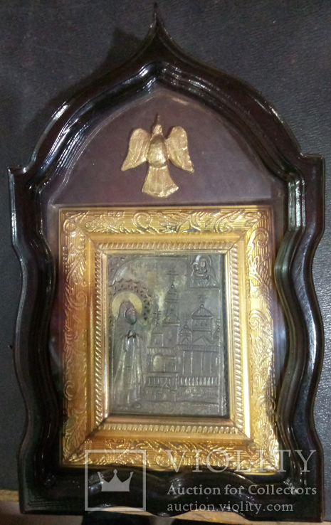 Старинная икона Преподобный Нил Столобенский Чудотворец, фото №2