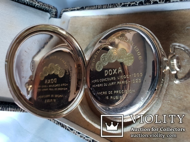 Золотые карманные  часы DOXA 1926 года, фото №5