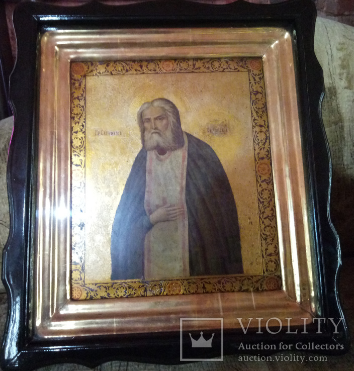 Старинная икона Серафим Саровский, фото №2