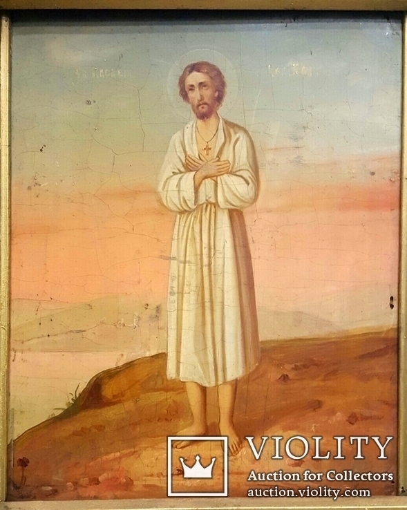 Икона Святой Алексий Человек Божий, 19 век. Акафист Св. Алексию Человеку Божьему, фото №4
