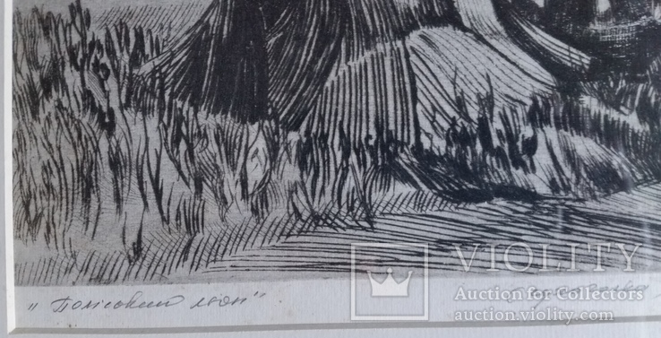Кецало З. Поліський льон, 1983, суха голка, 31,5х41,5 см, фото №7