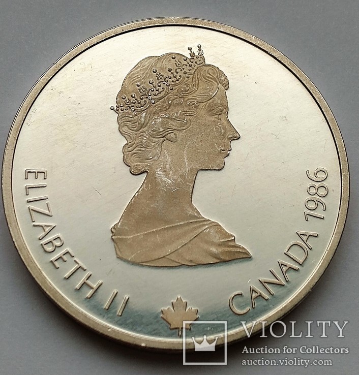 Канада 20 долларов,1986 Олимпийские Игры, Калгари 1988 - Хоккей,С34, фото №3