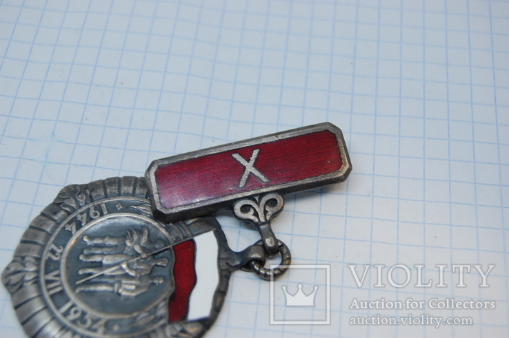 Медаль Польша. 1944-1954. Тяжелая Эмаль, фото №6
