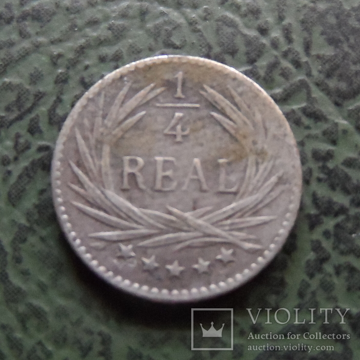 1/4 реала  1895  Гватемала серебро  ($1.1.22) ~