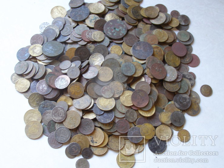 Лот монет 763 шт. ( большая часть до реформы монеты не чищены)